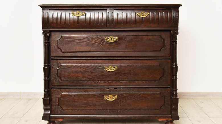 Antique chest of drawers with drop pulls