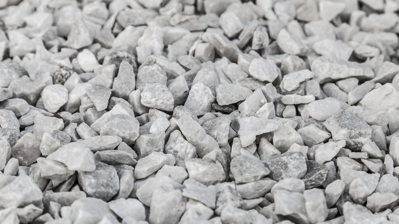 Close-up shot of marble chips