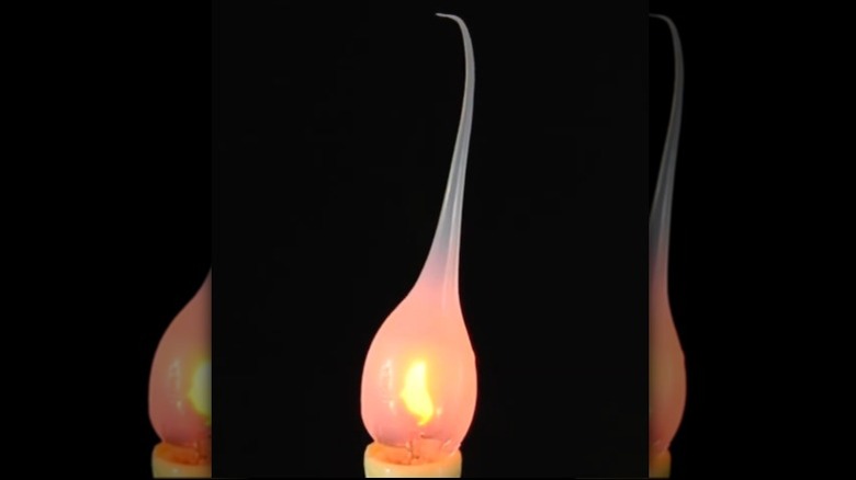 Silicone-dipped flickering candle lamp