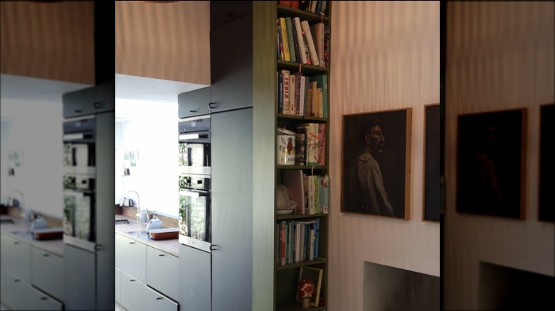 Bookcase in kitchen