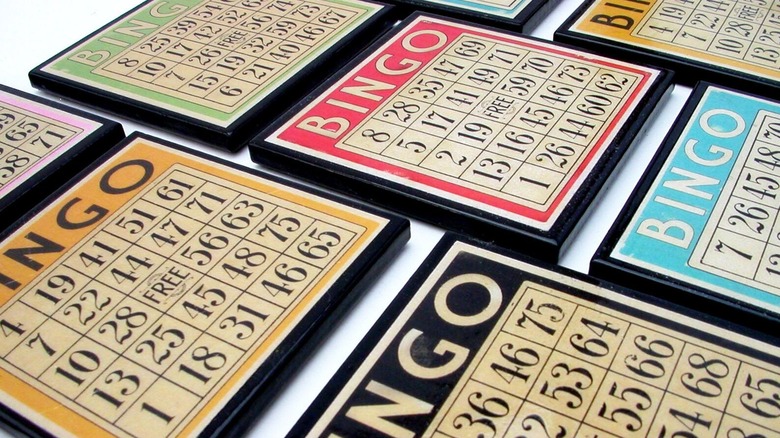 Bingo card coasters