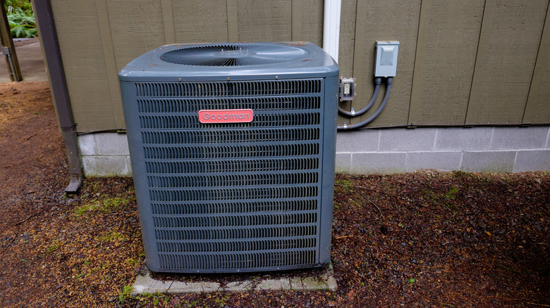 Goodman HVAC unit outside a home