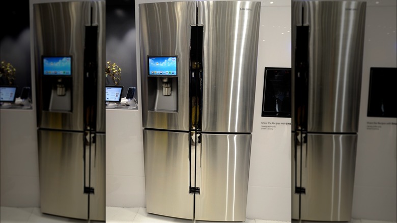 Stainless steel Samsung wi-fi enabled fridge