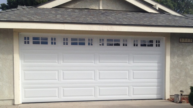 A white garage door from Unique Garage Doors