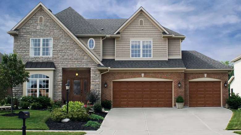 A home with steel garage doors from Clopay