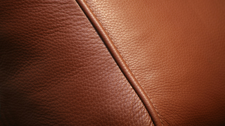 Brown leather furniture