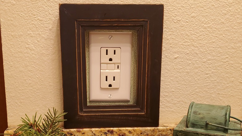 framed electrical outlet