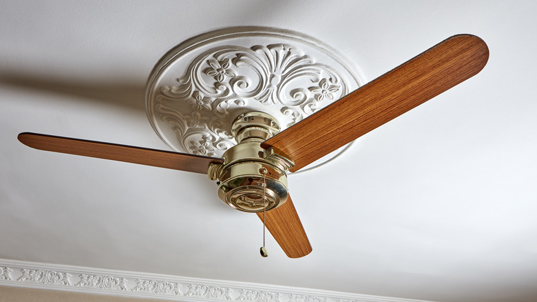 Red ceiling medallions