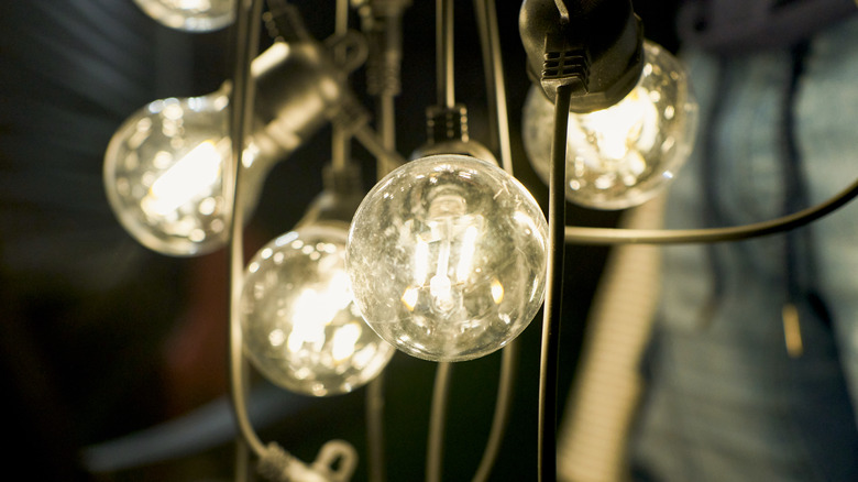 cluster of string lights