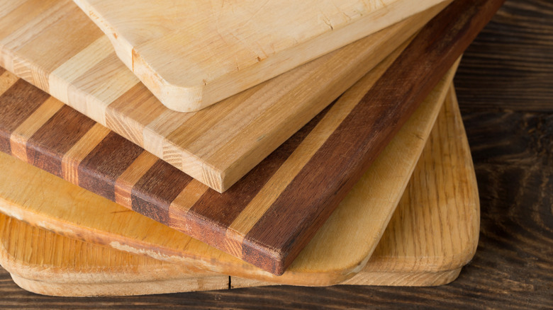 Stacked cutting boards