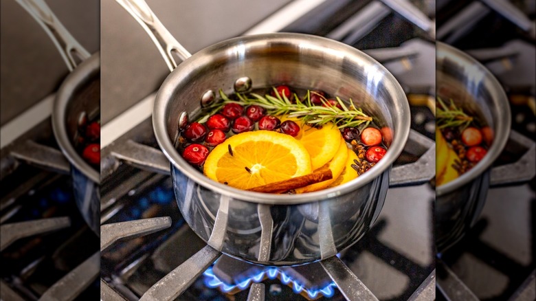 Simmer pot with fruit