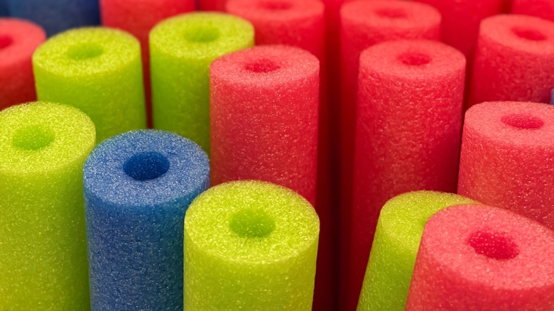 collection of pool noodles