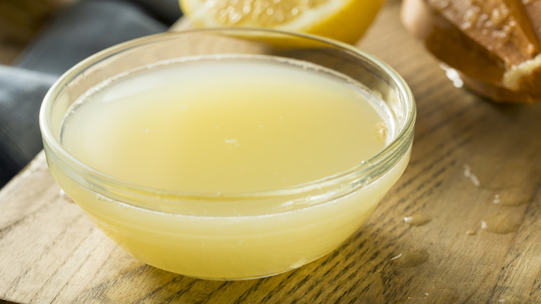 Lemon juice in a bowl