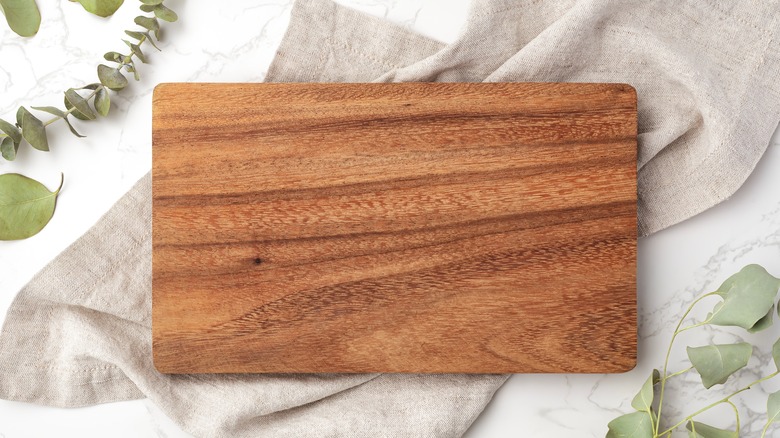 brown cutting board