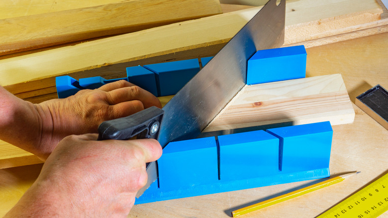 using a miter box