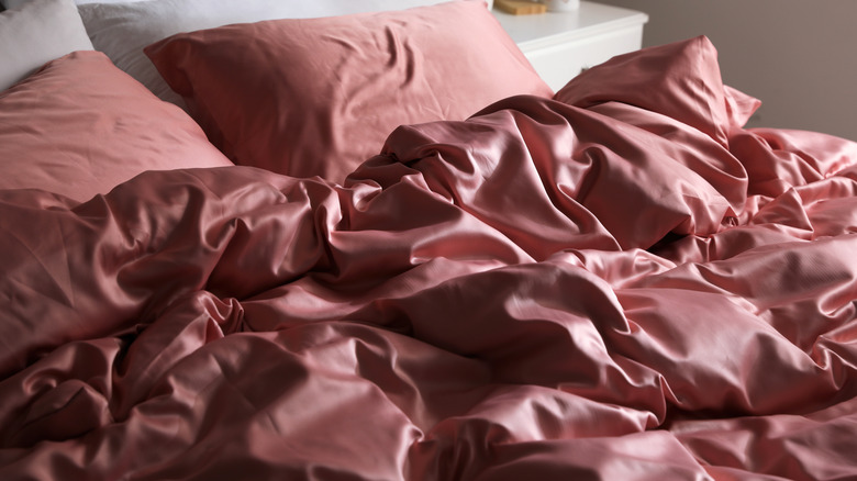 A silky comforter 