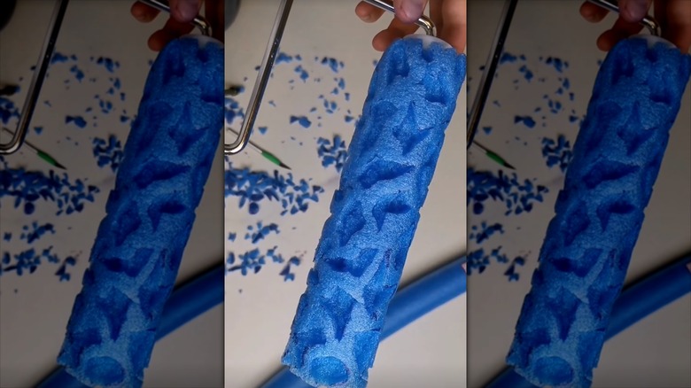 Pool noodle paint roller pattern