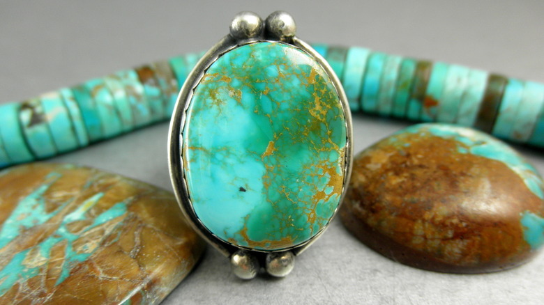 Turquoise jewelry and stones