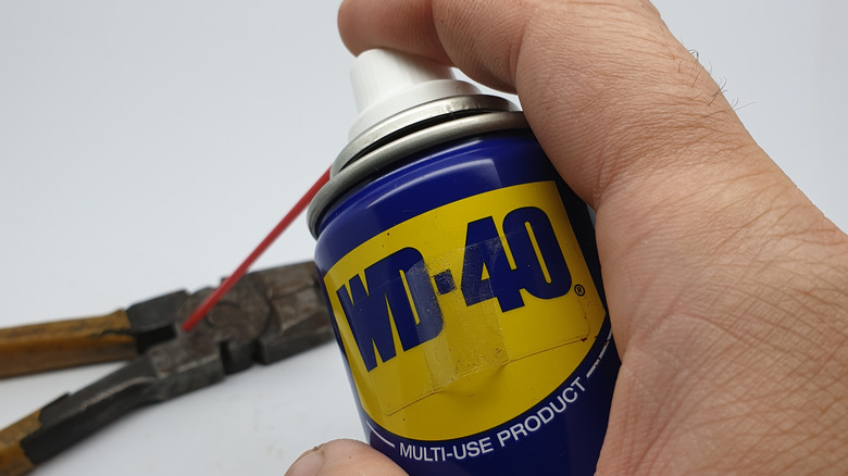 Spraying took with WD-40