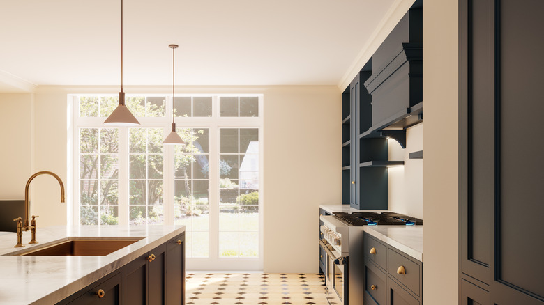 kitchen with conventional ceilings