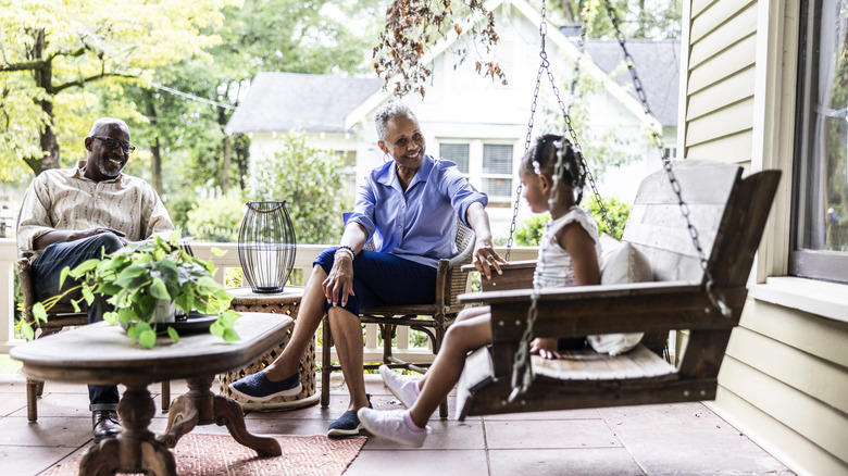 people on veranda or porch