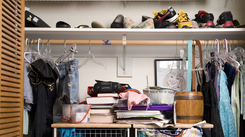 rotating shoe rack in closet