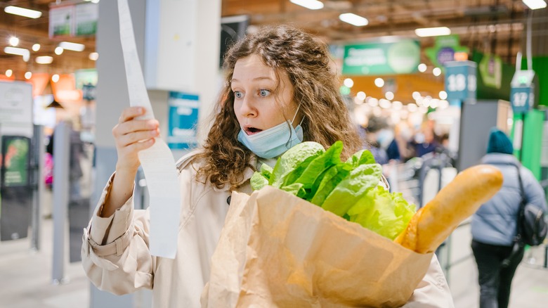 Woman grocery shopping