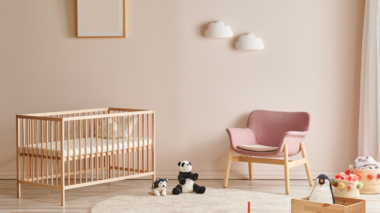 Neutral pink nursery 