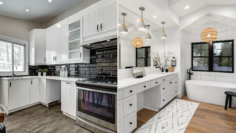 Renovated kitchen and bathroom