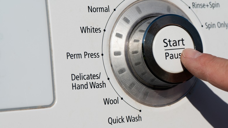 different cycles on washing machine