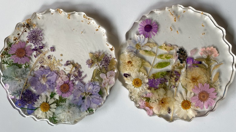 flowers in resin