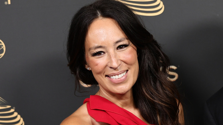 A close-up of HGTV celebrity Joanna Gaines smiling