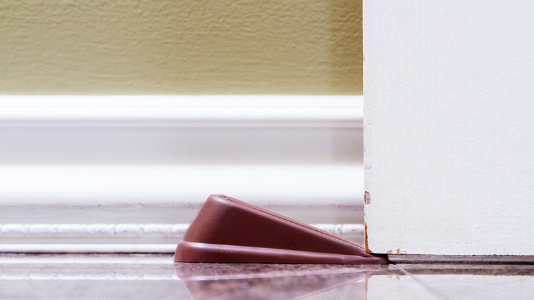 A doorstop under a door