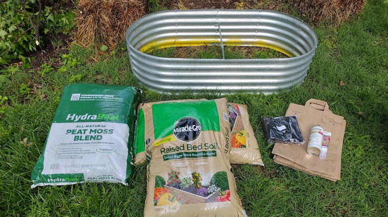 supplies for a raised bed