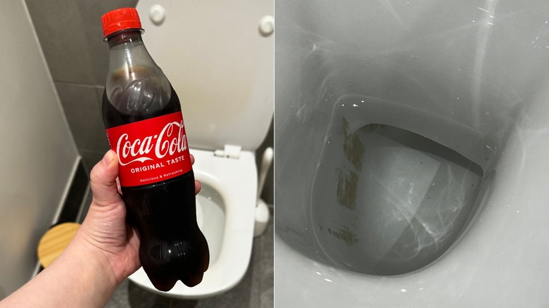 Coke toilet and residue