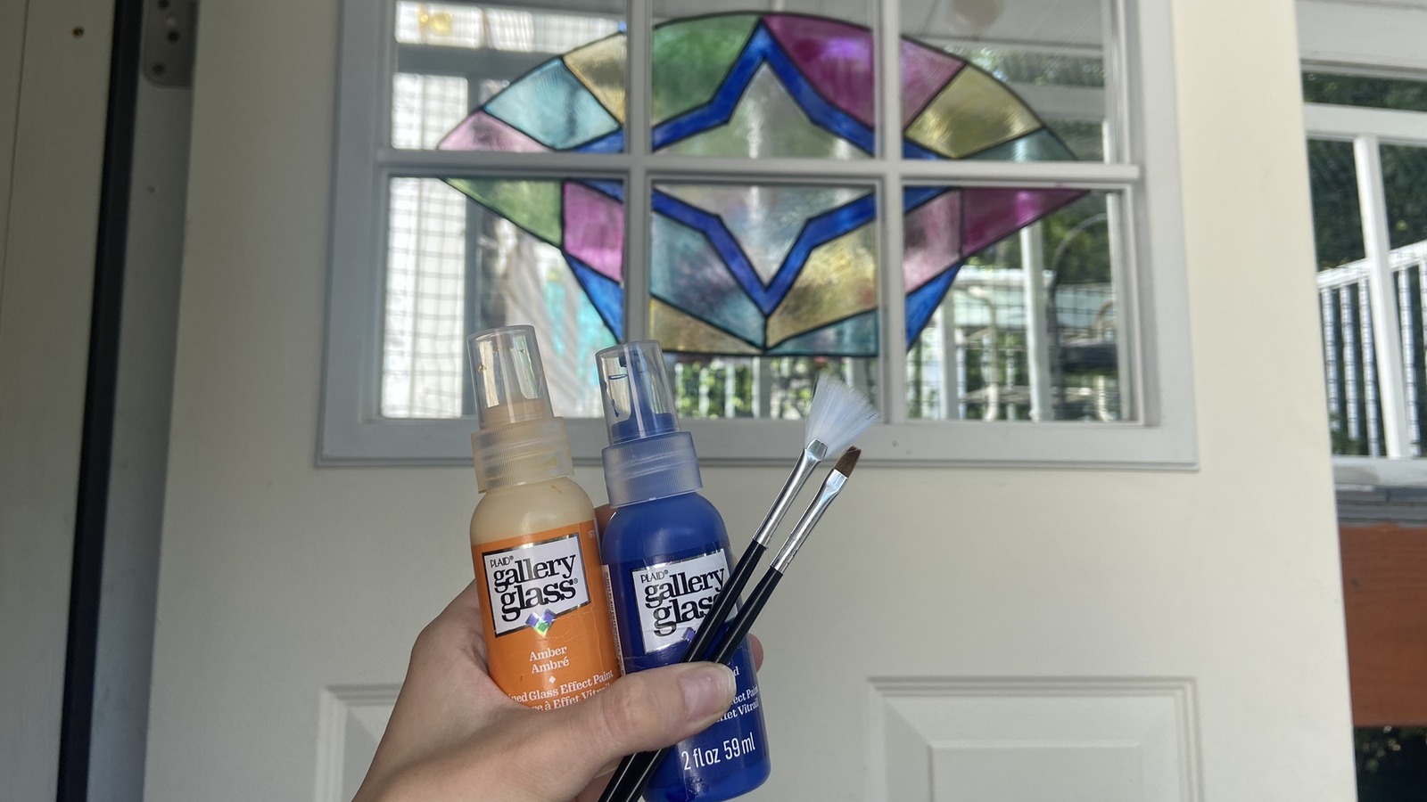 We Tried DIY Renter-Friendly Stained Glass Windows That Resulted
