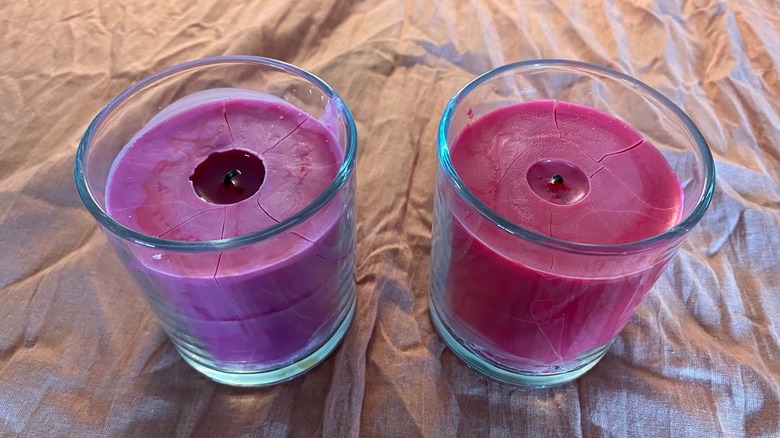 candles with burned wicks