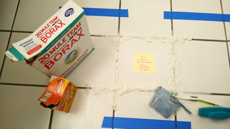 cleaning grout with borax