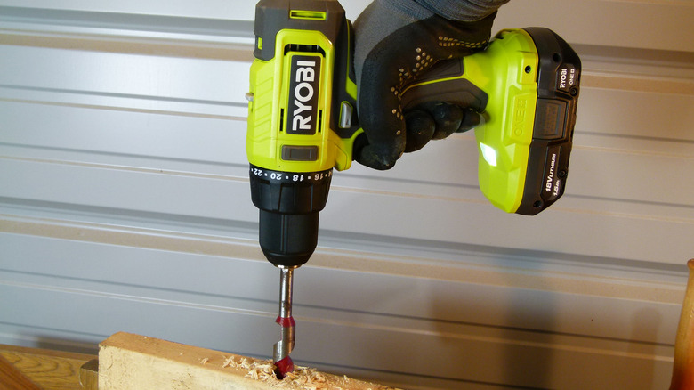 Drilling the full width of a 2x6