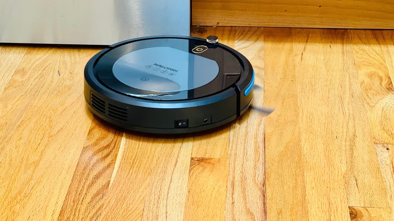 robotic vacuum in motion