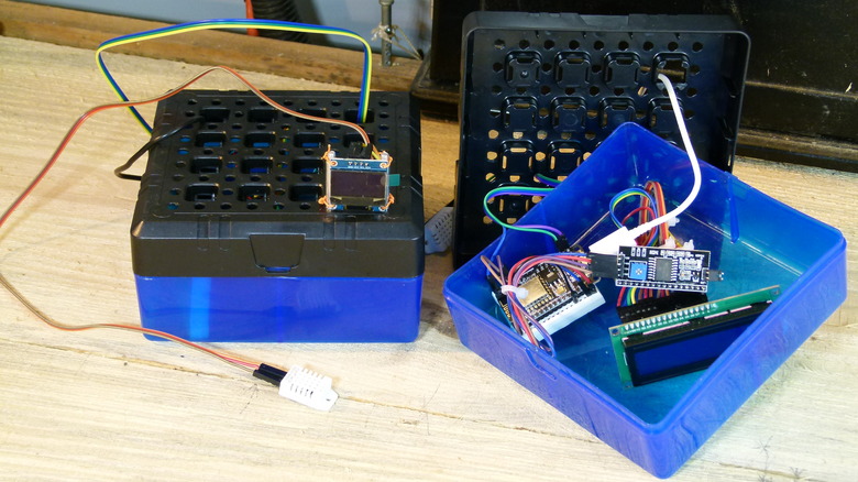 Microcontrollers in blue casing