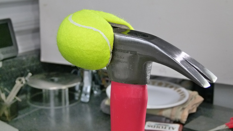 Hammer and tennis ball mallet
