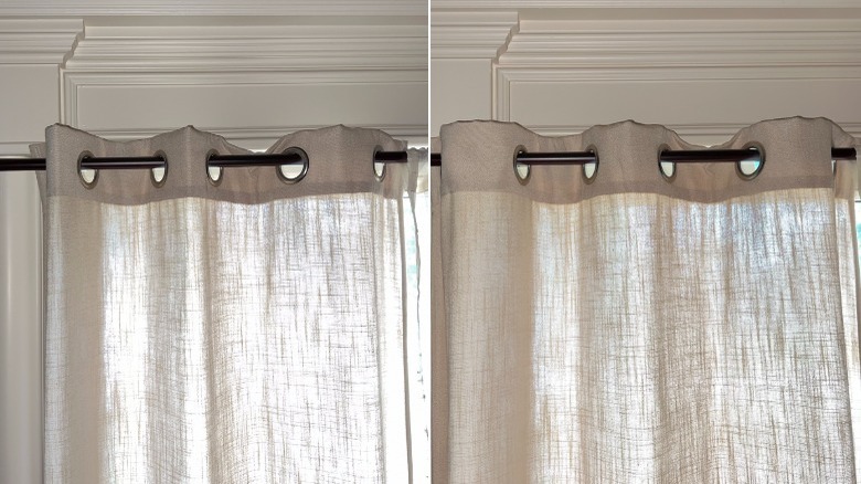 before and after curtain images