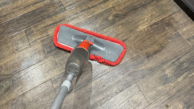 Mopping kitchen floors