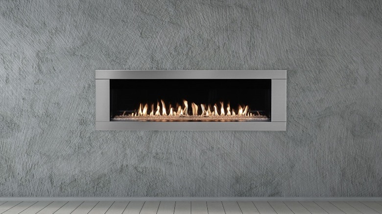 Gas indoor ventless fireplace 