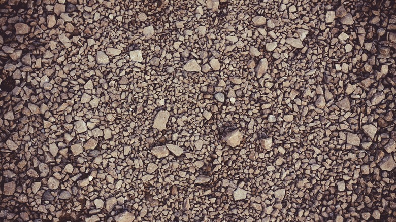 Close up construction gravel