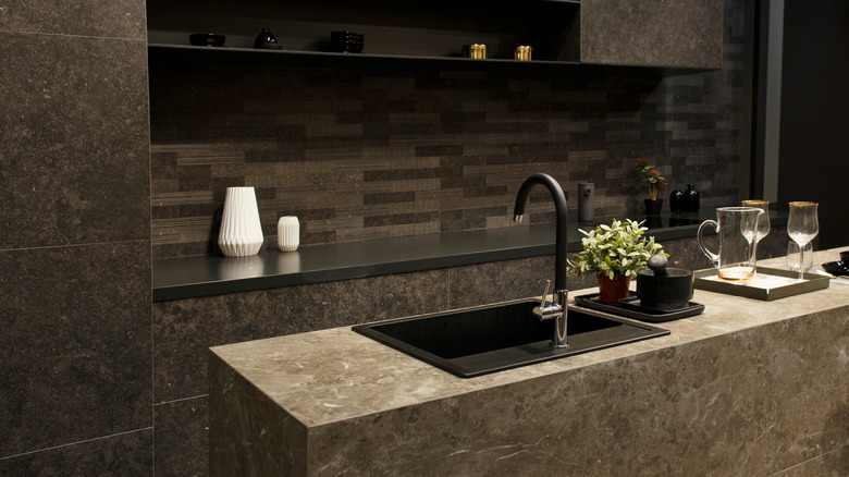 brown marble countertops