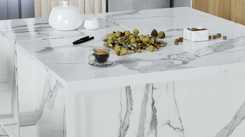 white Italian marble