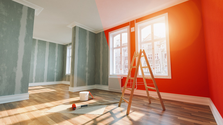 interior of home being finished