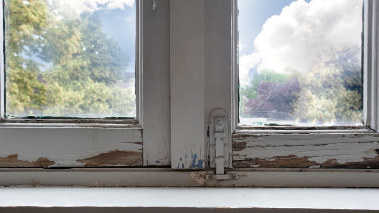 rotting window frame